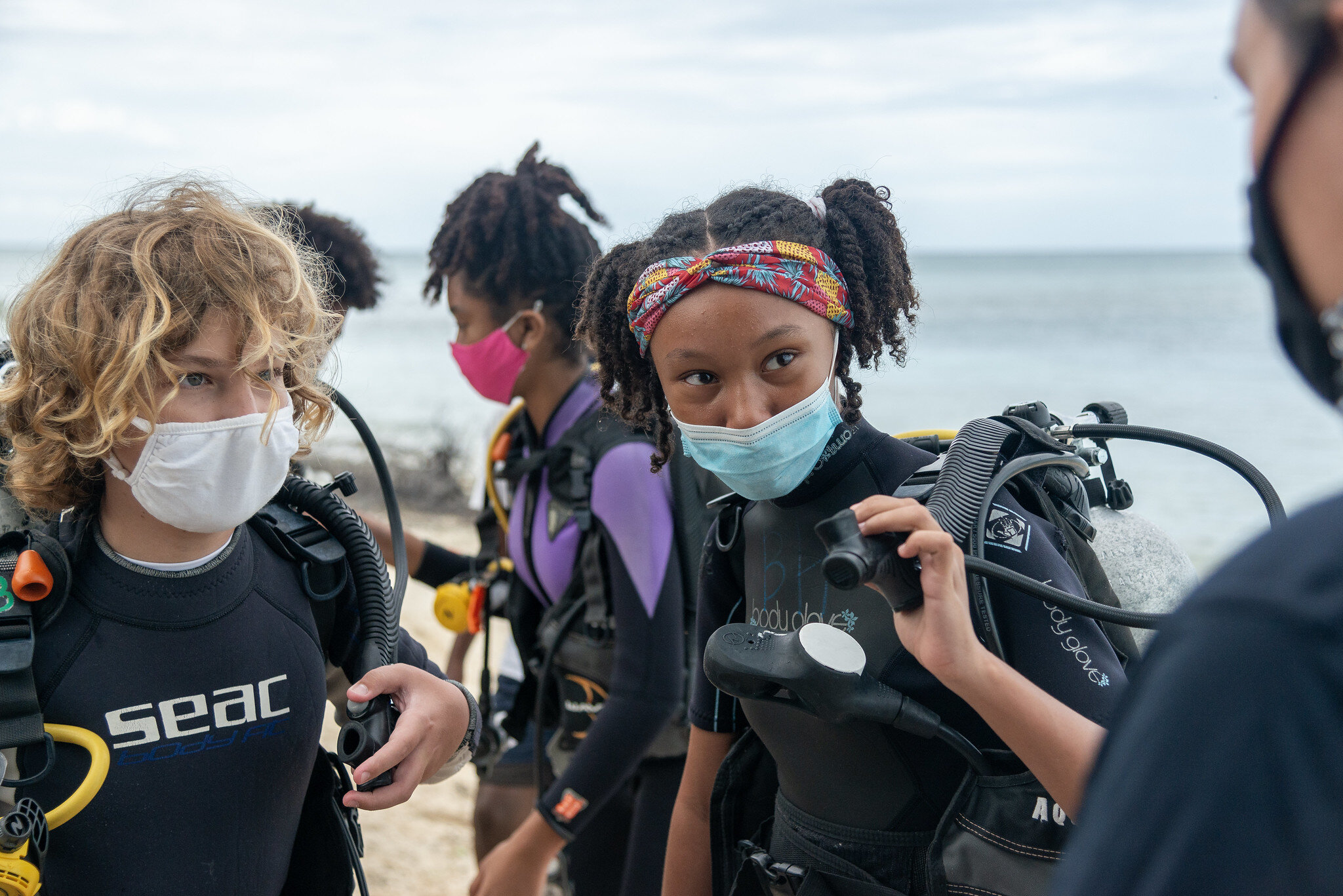 Once permitted, DCMS students attended in-person school and also participated in their experiential School Without Walls program on the Cape, studying the surrounding environment and completing SCUBA certifications.