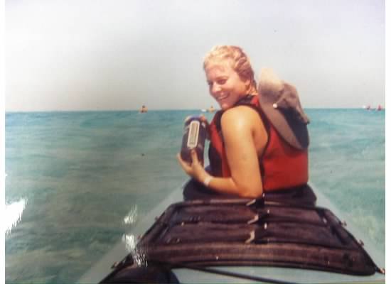 Mary Assini during her 8-day kayak expedition in Spring 2000.&nbsp;